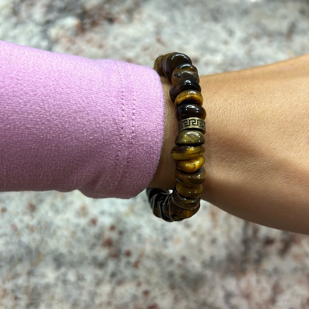 Pebble beaded tigers eye 👁️